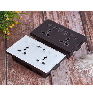 Tuya Smart WiFi ZigBee Power Statistical wall <b>Socket</b> 20A With USB Type c Glass Panel <b>Multi</b> Functional Double <b>Socket</b> 110V-240V - Product Image 2