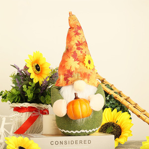 Nuovi Ornamenti a Forma di Zucca Senza Volto in Plastica per il Festival del Raccolto di Ringraziamento - Product Image 2