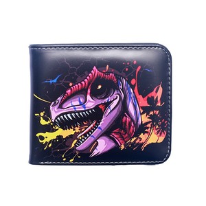 Cartera corta ultrafina con estampado de dinosaurios para animales, cartera personalizada unisex - Product Image 3