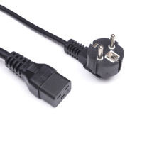 Prise standard européenne 3Pin vers cordon d'alimentation IEC C13 16A 250V cordon d'alimentation vde 3 broches à angle droit à 90 degrés