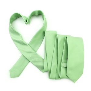 China Wholesale Custom Necktie Classic Slim Skinny 100% Silk Woven Men Solid Color Plain Prasinous <strong>Sage</strong> <strong>Green</strong> Silk <strong>Tie</strong> for Men - Product Image 5