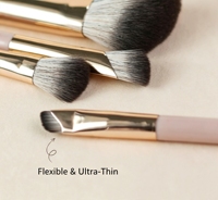 Ensemble de pinceaux de maquillage professionnels à double extrémité, 7 pièces, poils synthétiques doux, trousse de cosmétiques de voyage portable avec accessoires de rangement