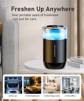 Mini diffuseur d'huiles essentielles intelligent, vaporisateur d'air frais, diffuseur d'arômes pour la maison et la voiture avec lampe ciel étoilé
