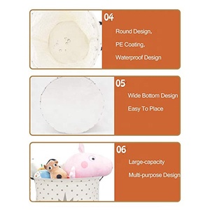 Panier à linge pliable Aifute avec poignée robuste et cordon de serrage, grande capacité 90x120cm, pour le rangement à domicile et les voyages - Product Image 4
