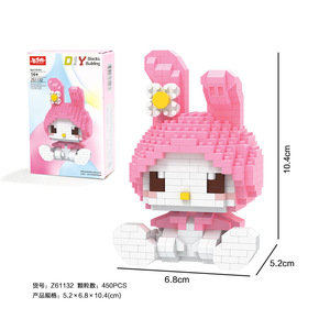 Anime personajes de dibujos animados Anime Kuromi Cinnamoroll inteligencia montaje juguetes niños cumpleaños vacaciones bloques de construcción - Product Image 4