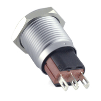 ONPOW GQ16-KF-11/J/C 16mm push button switch, en acier inoxydable, IP65