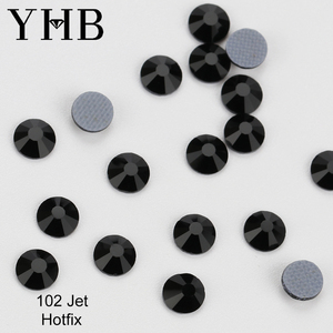 Yhb Chất Lượng Cao Đen Hotfix Thạch Số Lượng Lớn Hot-Sửa Chữa Nhiều Màu Sắc Hot Khoan Rhinestone Máy Sang Trọng Flatback Cho Quần Áo - Product Image 1