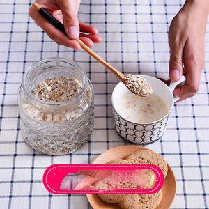 Nhà bếp lưu trữ lọ với nút chai nắp cà phê đậu kín chai container thủy tinh dập nổi gỗ tre nắp trong suốt - Product Image 4