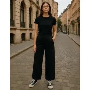 Jeans a Gamba Larga da Donna Adrenaline, Vita Alta, Denim Elasticizzato, Traspiranti, 5 Tasche, Abbigliamento Casual - Product Image 4