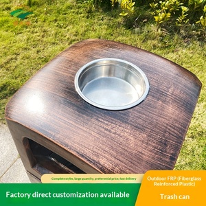 Outdoor Fiberglass Vertical <strong>Trash</strong> <strong>Can</strong> Scenic Area Community Environmental Protection Sanitation Sorting Cylinder - Product Image 3