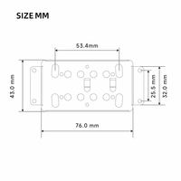 Pelat Dasar Cupronickel untuk 6 Senar Humbucker 76x43MM-53.4 untuk Pickup Gitar
