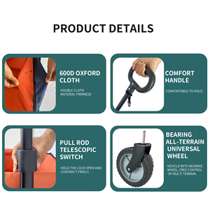 รถเข็นชายหาดพับได้สำหรับเด็กแพลตฟอร์มรถเข็นกลางแจ้งแบบพับได้ความจุมาก - Product Image 5