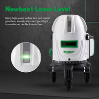 Détecteur de niveau laser rotatif à batterie industrielle NewBeat 5 lignes faisceau vert auto-nivelant 360 niveaux laser
