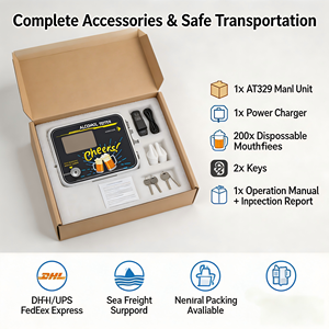 Testeur d'<span class=keywords><strong>alcool</strong></span>émie WGSensor AT329 |   Capteur de cellule à combustible haute précision, mural, pour <span class=keywords><strong>test</strong></span> en libre-service, temps de réponse de 10 secondes, blanc, usine - Product Image 6