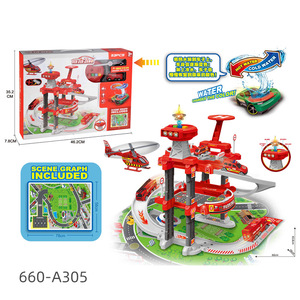 Estacionamiento multinivel para niños con mapa, pista de coches de aleación, juego eléctrico giratorio para niños y niñas de 4 a 7 años - Product Image 3