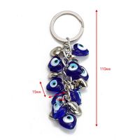 Porte-clés en verre mauvais œil perles pendentif porte-clés turc bleu mauvais œil bijoux porte-clés porte-bonheur filles sac pendentif breloques amulette