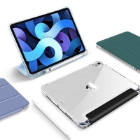 Étui intelligent personnalisé avec emplacement pour stylet pour iPad 10e génération, coque transparente souple en TPU pour tablette iPad 10,9 et 11 pouces