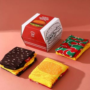 Dos pares de calcetines con estampado de hamburguesas coloridas para hombres y mujeres, para la víspera de Halloween, para regalar a amigos, para las cuatro estaciones, otoño e invierno - Product Image 2