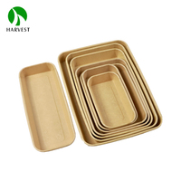 Échantillon gratuit de boîte d'emballage alimentaire en papier kraft écologique jetable pour pâtisserie, sushi, desserts et plats à emporter