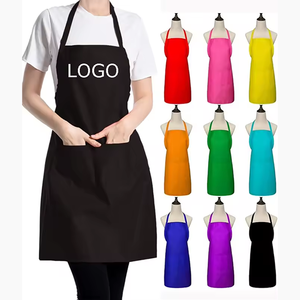 Tablier de cuisine professionnel avec poches, mélange coton/polyester, logo personnalisé disponible - Product Image 1