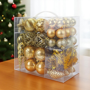 <b>Christmas</b> Tree <b>Ornaments</b> Bestselling Hand-Painted <b>Christmas</b> Baubles Set of 44 Festival Decorations Boxed Irregular Shaped Set - Product Image 2