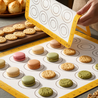 Tapis de cuisson en silicone 400*300*0.7mm, qualité alimentaire, antiadhésif, FDA LFGB, logo personnalisé, plaque de cuisson pour boulangerie, vente en gros OEM