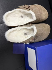 Logo stampato invernale personalizzato morbido e caldo in pelliccia di cotone Flat sandali Birken da <span class=keywords><strong>uomo</strong></span> pantofole in pelle in Stock con Logo per gli uomini - Product Image 4