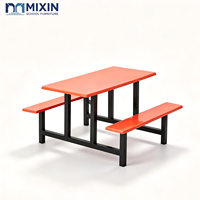 Table de salle à manger de haute qualité, ensemble de tables carrées pour cafétéria, table de restaurant moderne en acier, table de cantine rectangulaire sur mesure