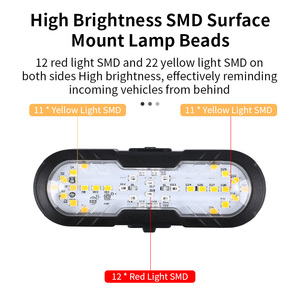 1200 MAh Pin Xe Đạp Lần Lượt Tín Hiệu Ánh Sáng USB Có Thể Sạc Lại LED Không Dây Điều Khiển Từ Xa Chỉ Số Đèn Hậu Xe Đạp Đèn Phía Sau - Product Image 3