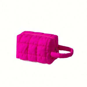 Cosmetic-Bag Travel Women Cute Bag Makeup for Purse Zipper Checkered Storage Pouch <b>Gift</b> - Product Image 1