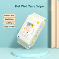 Lingettes humides de nettoyage pour animaux de compagnie de marque personnalisée 80 pièces humides pour tous les chiens et chats avec joint de verrouillage humide