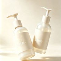 Ensemble de flacons de shampoing et d'après-shampoing 300ml/500ml, flacon vide en PET de 400ml adapté au détergent pour lingerie