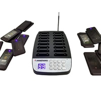 Système d'appel sans fil pour restaurant JT-916, 16 pièces, lumière LED violette, portée de 200 m, 433 MHz, pour café, restauration rapide, service d'appel des serveurs
