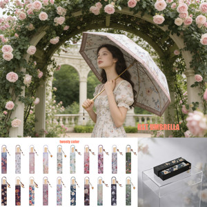 Sombrilla de Doble Capa de Alta Calidad con Protección UV RST, Moderna para Mujer, con Bolso y Caja de Regalo - Product Image 4
