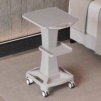 Carrito Rodante para Instrumentos de Belleza, Carrito de Spa, Carrito Multifuncional Portátil de Plástico con 4 Ruedas para Gimnasio y Supermercado