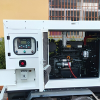 Groupe électrogène diesel mobile silencieux de type remorque, 16 kW, 20 kVA, certifié CE, refroidi par eau, démarrage électrique 12 V CC, faible bruit, ATS