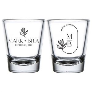 Verres à shot personnalisés de 2 oz avec logo, verres personnalisés pour mariage, vente en gros - Product Image 1