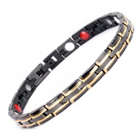 Bracelet d'amitié de haute qualité avec fermoir magnétique réglable, à ions négatifs FIR, bio-énergie, charme quantique et énergie scalaire pour la guérison