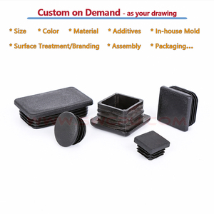 Bền Tròn & Vuông Đen Ống Nhựa Lỗ Phích Cắm Nhựa <span class=keywords><strong>End</strong></span> Caps - Product Image 3