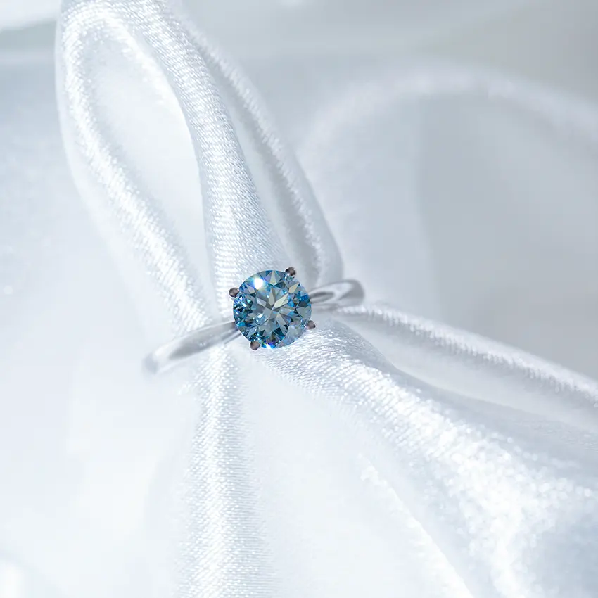 Vvs Diamond Wedding Ring Lab Grown Diamond Engagement Rings Round Shape Diamond Ring