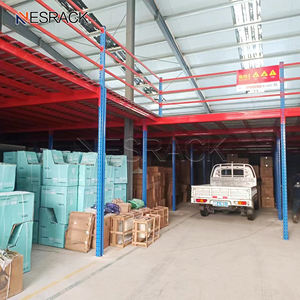 Mezzanine desain <span class=keywords><strong>Platform</strong></span> baja Mezzanin struktur gudang penyimpanan Racking Mezzanine lantai untuk gudang kantor - Product Image 1