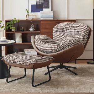 <span class=keywords><strong>Fauteuil</strong></span> de loisirs pivotant <span class=keywords><strong>en</strong></span> métal, design de luxe léger, canapé individuel, forme <span class=keywords><strong>d</strong></span>'œuf de cygne, canapé paresseux nuage pour balcon, chambre et maison - Product Image 4