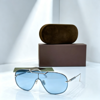 Nouvelles lunettes de soleil de luxe pour hommes, mode décontractée, UV400, avec montures à double pont en métal, lunettes de soleil de haute qualité pour les vacances à la plage
