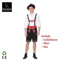 ODM Toptan Alman Geleneksel Deri Pantolon 3 Parçalı Set Bavyera Oktoberfest Kostümü TV & Film Bira Partisi Yetişkin Erkek Polyester