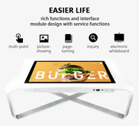 Table tactile interactive 4K avec écran blanc, kiosques publicitaires d'intérieur avec lecture vidéo HD