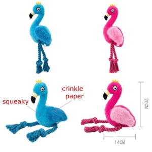 Giocattolo Sonoro in Peluche per Animali Domestici, Design a Corda Lunga a Forma di Gallo e Fenicottero, Nuovi Giocattoli Interattivi da Masticare per Cani, Vendita all'Ingrosso - Product Image 2