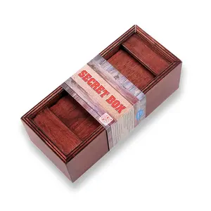 热卖不同尺寸彩色藏匿魔术木制魔术拼图儿童秘盒