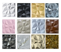 Panneau PVC carré 3D 50x50 personnalisable en couleur, vente en gros d'usine, installation facile pour la maison
