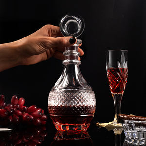 <span class=keywords><strong>Carafe</strong></span> à vin bohème antique avec bouchon en verre, fabrication mécanique, capacité 780 ml, marque NOVARE - Product Image 2