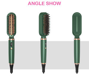 Ready Ship Portable Multi-Functional <span class=keywords><strong>Brosse</strong></span> <span class=keywords><strong>À</strong></span> <span class=keywords><strong>Cheveux</strong></span> <span class=keywords><strong>Électrique</strong></span> Lisseur Lissage Sèche Alliage Peigne Anti-Brûlure Conception En Aluminium - Product Image 2